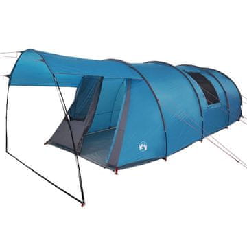Vidaxl Tunelski šotor za 4 osebe Modra in siva 740 x 370 x 220 cm