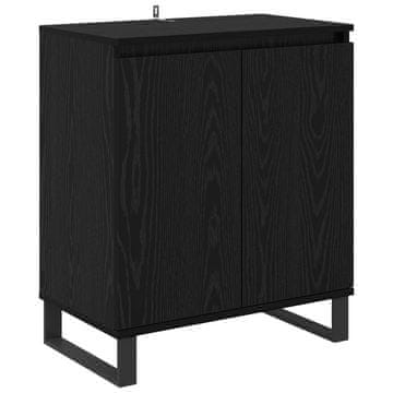 Vidaxl Strani šal Črna Orehovina 60 x 35 x 70 cm Konstruiran les