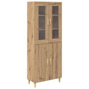 Vidaxl Visok predalnik Umetni hrast 69,5 x 34 x 180 cm