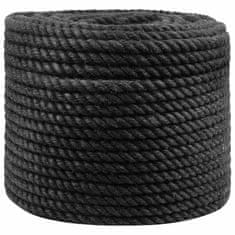 Vidaxl Vrv iz jute 140 mm 100 m Črna 100% Tossa jute