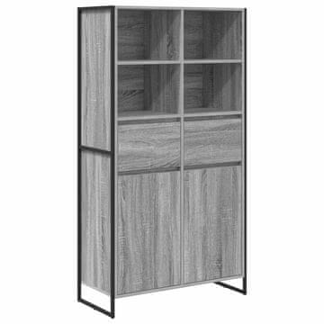 Vidaxl Strani šal 2 szt. Siva Sonoma 81 x 36 x 150.5 cm Konstruiran les