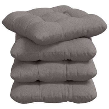 Vidaxl Sedežne blazine 4 szt. Taupe 40 x 40 x 12 cm blago