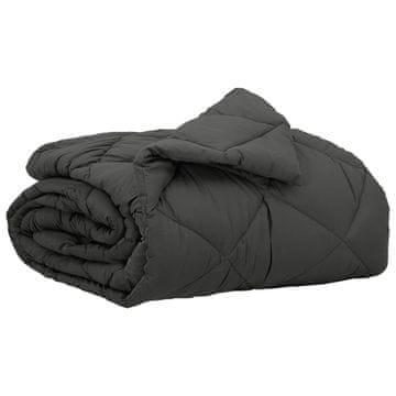 Vidaxl Poletna odeja Antracit 220 x 155 cm Mikrovlakna