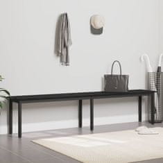 Vidaxl klop Črna Orehovina 200 x 35 x 45 cm Konstruiran les