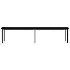 Vidaxl klop Črna Orehovina 200 x 35 x 45 cm Konstruiran les