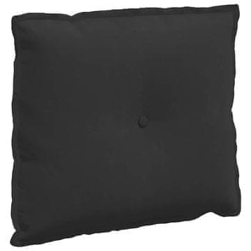 Vidaxl Poglavni vzglavnik Črna 60 x 50 cm Mikrofiber tkanina