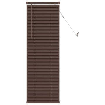 Vidaxl Venecijanska žaluzija Temno rjava z vzorcem 150 x 50 cm 25 mm