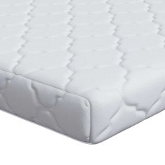 Vidaxl Vzmetnica Bela 100 x 200 cm žakardna tkanina