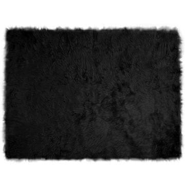 Vidaxl Preproga iz umetnega ovčjega krzna TAFALLA Črna 160 x 230 cm