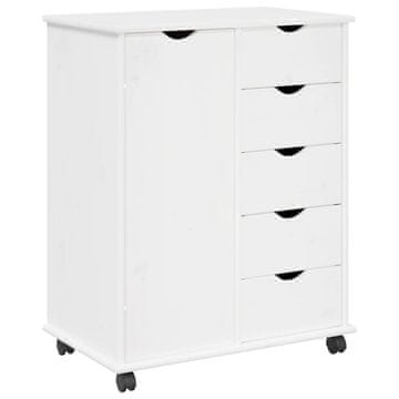 Vidaxl Gležnji kabinet Bela 63,5 x 39 x 79 cm Masivno borovo les