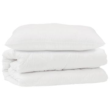 Vidaxl Komplet odej z blazino 2 szt. Bela Mikrofibra