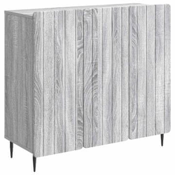 Vidaxl Strani šal Siva Sonoma 89 x 34,5 x 82 cm Inženirski les