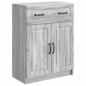 Vidaxl Strani šal Siva Sonoma 66 x 34,5 x 87 cm Inženirski les
