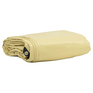 Vidaxl Tarpaulin 650g / m² Bež 5 x 6 m Platno s PVC premazom
