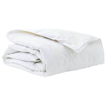 Vidaxl Odeja Bela 155 x 220 cm Perje