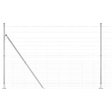 Vidaxl Varjena žična ograja z betonsko podlago 25 x 1,6 m (Š x V)