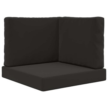 Vidaxl Zunanja blazina za kavč 3 szt. Črna Poliester