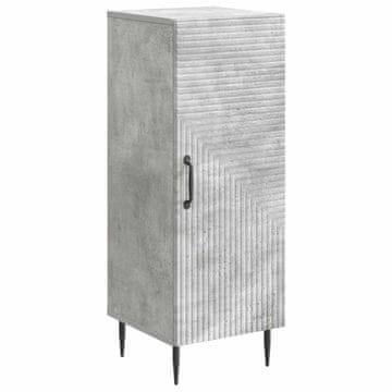 Vidaxl Strani šal Betonsko siva 33 x 34,5 x 89,5 cm Inženirski les