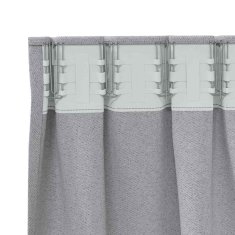 Vidaxl Zavese za zatemnitev z obroči 2 szt. Svetlo siva 245 x 140 cm