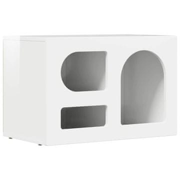 Vidaxl TV omarica Visok sijaj bela 60 x 35 x 40 cm Konstruiran les