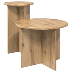 Vidaxl Komplet stranskih mizic 2 szt. Artisan hrast Inženirski les