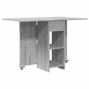Vidaxl Jedilna miza 115 x 70 x 75 cm Inženirski les Siva Sonoma