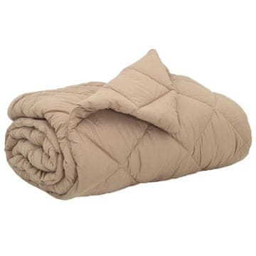 Vidaxl Polna celoletna prevleka Taupe 200 x 200 cm Mikrovlakna