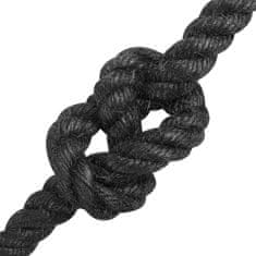 Vidaxl Vrv iz jute 12 mm Črna 100% Tossa jute
