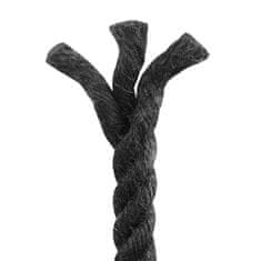 Vidaxl Vrv iz jute 12 mm Črna 100% Tossa jute