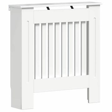 Vidaxl Pokrov radiatorja Visok sijaj bela 78 x 19 x 81,5 cm