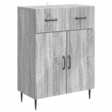 Vidaxl Strani šal Siva Sonoma 66 x 34,5 x 89,5 cm Inženirski les