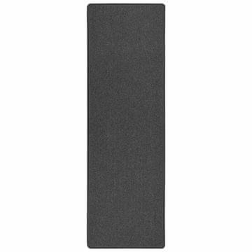 Vidaxl Preproga za tek Temno siva 80 x 500 cm 100% polipropilen