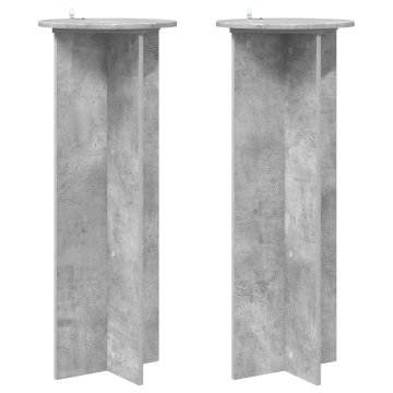 Vidaxl Stojalo za rastline 2 kos Betonsko siva Ø40 x 100 cm