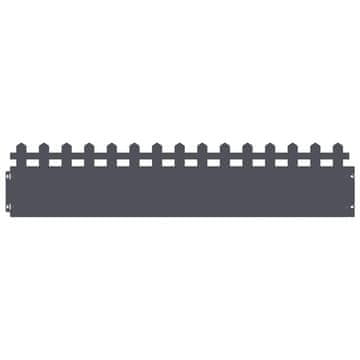 Vidaxl Robniki za trato 20 szt. Antracit 103 x 0,05 x 22 cm Jeklo
