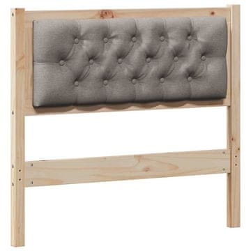 Vidaxl Vzglavje Drugo Rjava in taupe 90 cm Trdna borovina