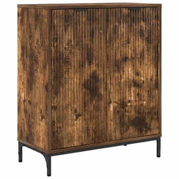 Vidaxl Strani šal Dimljeni oreh 69,5 x 33 x 82 cm Konstruiran les