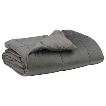 Vidaxl Polna celoletna prevleka Svetlo siva 135 x 220 cm Mikrovlakna