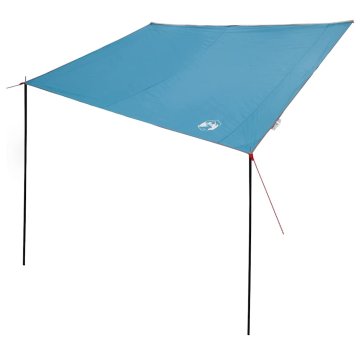 Vidaxl Prikolica za šotor oseba 240 x 350 cm Vodoodporna Modra tafeta