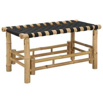 Vidaxl Vrtna klop 80 x 38 x 40 cm Bambus Naravna Pravokotna