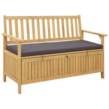 Vidaxl Klop s prostorom za shranjevanje z blazino 120 x 63 x 84 cm
