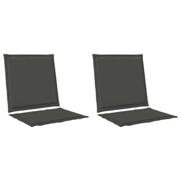 Vidaxl Blazine za sedež in hrbet 2 szt. Antracit 47 x 45 x 2 cm