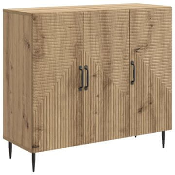 Vidaxl Strani šal Artisan hrast 89 x 34,5 x 80 cm Inženirski les