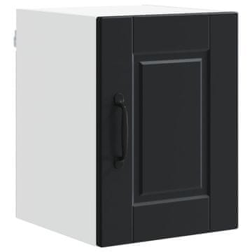 Vidaxl Omarica na steni PORTO Črna 30 x 31 x 40 cm Konstruiran les
