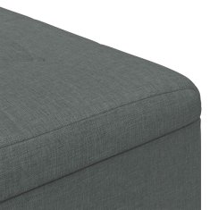 Vidaxl Ottoman s shranjevanjem Temno siva 60 x 60 x 45 cm blago