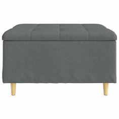 Vidaxl Ottoman s shranjevanjem Temno siva 80 x 80 x 45 cm blago