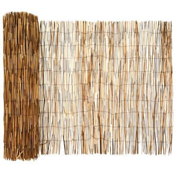 Vidaxl Vrtna ograja Karbonizirano 1000 x 90 cm Trsje