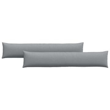 Vidaxl Blazine za kavč 2 szt. Svetlo siva 200 x 40 cm blago