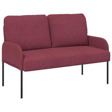 Vidaxl Sedežne garniture z blazino 110cm Vinorodna rdeča Vezani les