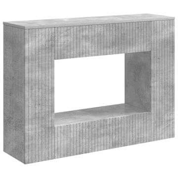 Vidaxl Konzolna miza Beton Siva 101 x 29 x 74 cm Konstruirano leseno
