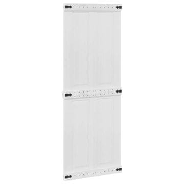 Vidaxl Hlevska vrata Corona Bela 80 x 210 cm Trdna borovina